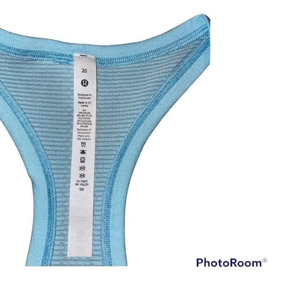 Lululemon Swiftly Tech RB Tank 2.0 Icing Blue Size 20 NWT - Picture 6 of 7